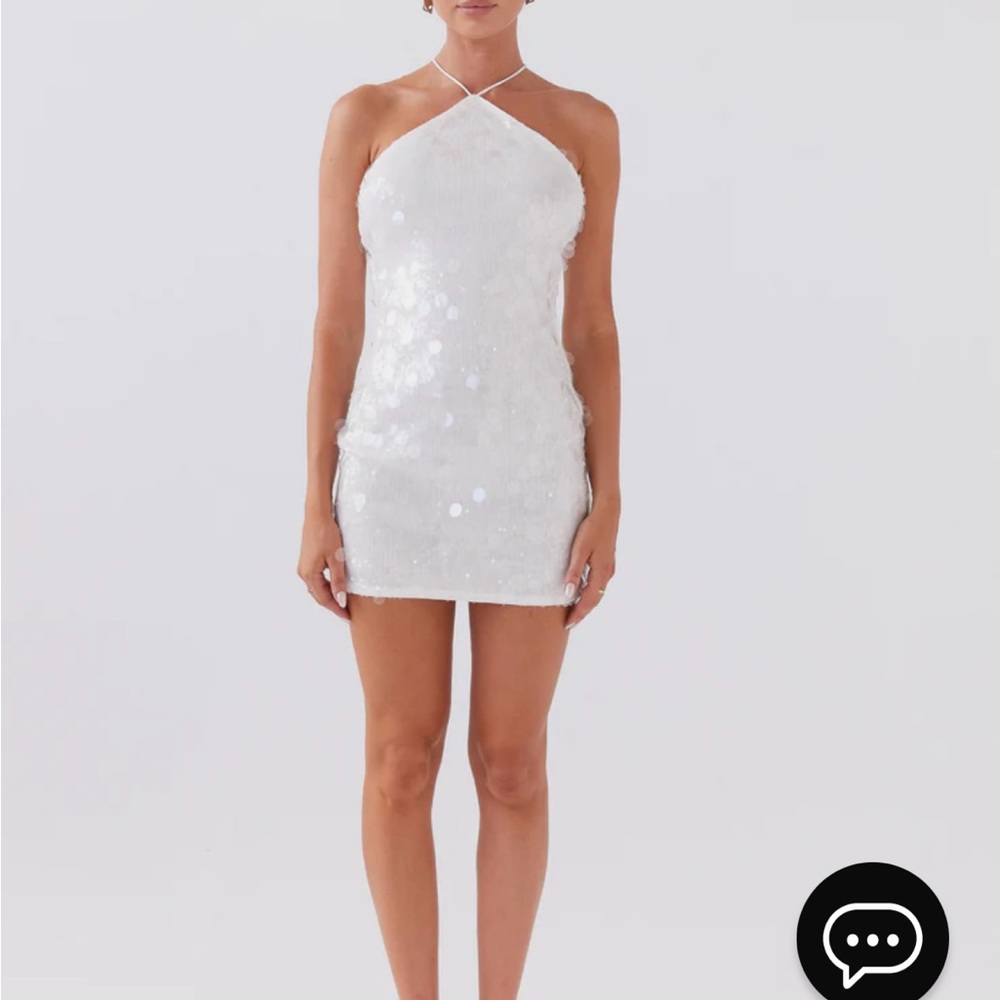 Peppermayo white sequin mini dress. Worn once!